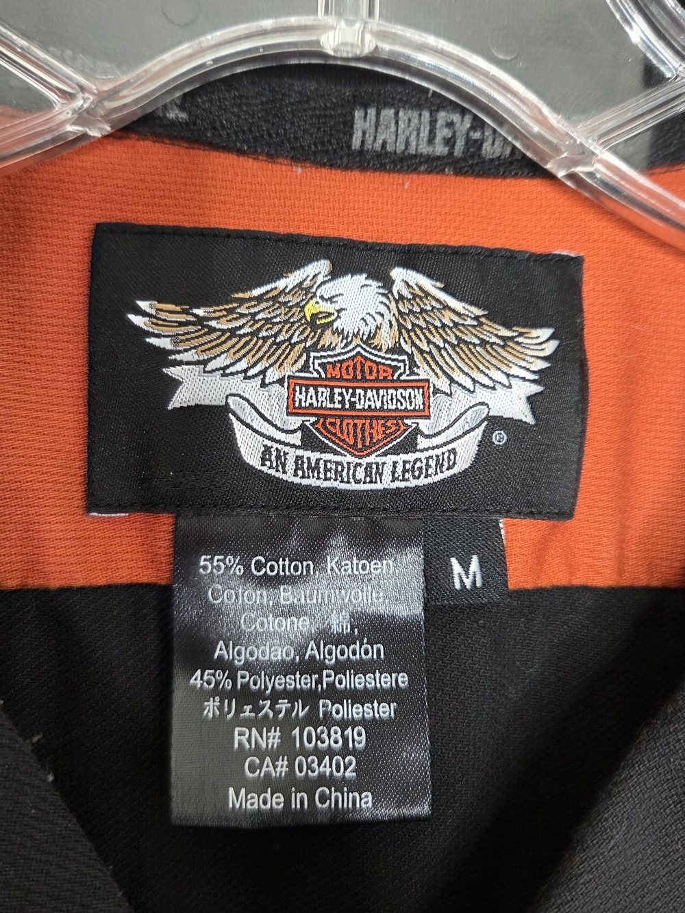 Harley-Davidson Motorcycle 2009 Black and Orange Short Sleeve Button-Down Shirt - Picture 4 of 7